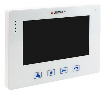 Monitor kolorowy LCD - 7" głośnomówiący, współpracującego z centralą portierską, Laskomex